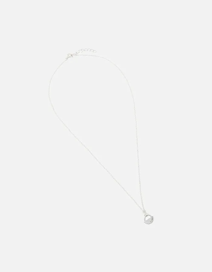 Accessorize Recycled Sterling Silver Boho Disc Necklace Women Necklaces