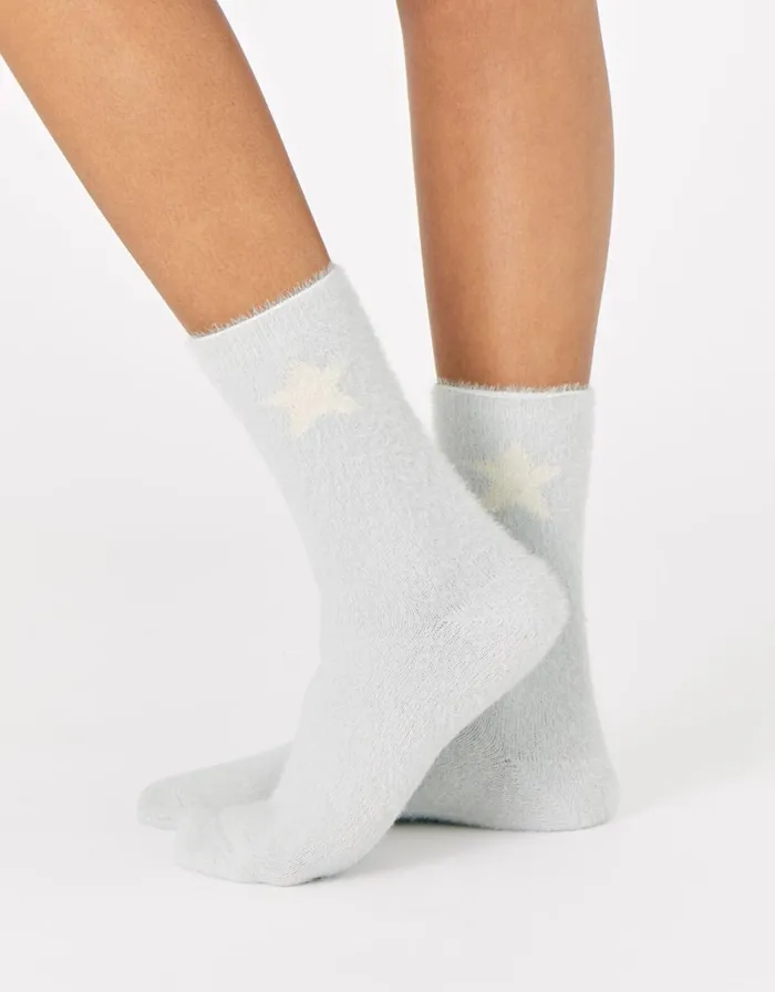 Accessorize Star Fluffy Sock Twinset Women Socks and Tights