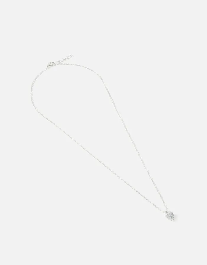 Accessorize Sterling Silver Heart Pendant Necklace Women Necklaces