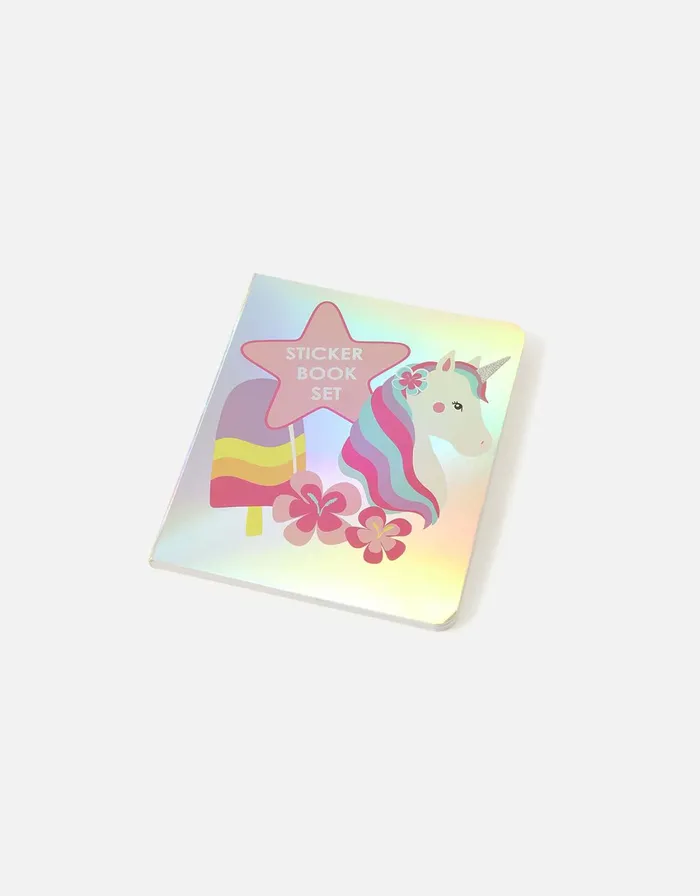 Accessorize Tropical Unicorn Sticker Book Women Stationery