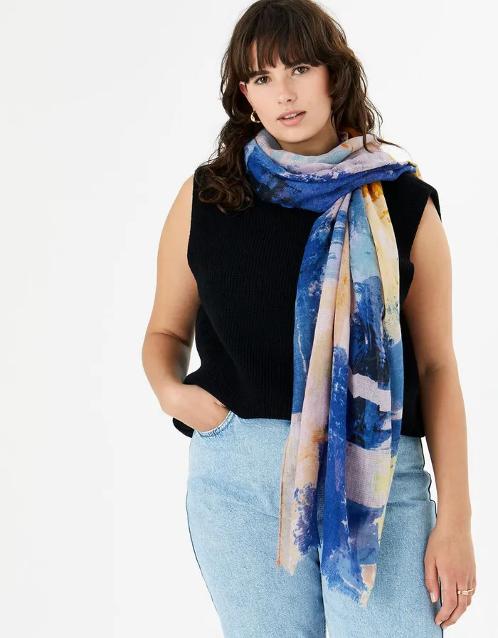 Accessorize Twilight Brushstrokes Print Scarf Women Scarves