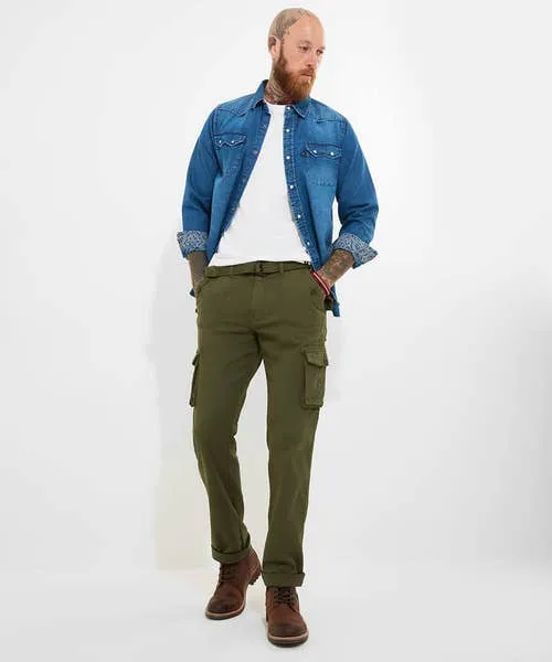 Apparel Hit The Action Cargo Trousers Khaki Jeans and Trousers Joebrowns Apparel Hit The Action Cargo Trousers Khaki Jeans and Trousers Joebrowns