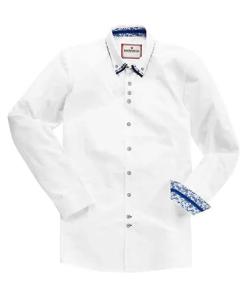 Apparel Shirts Joebrowns Terrific Triple Collar Shirt White Apparel Shirts Joebrowns Terrific Triple Collar Shirt White