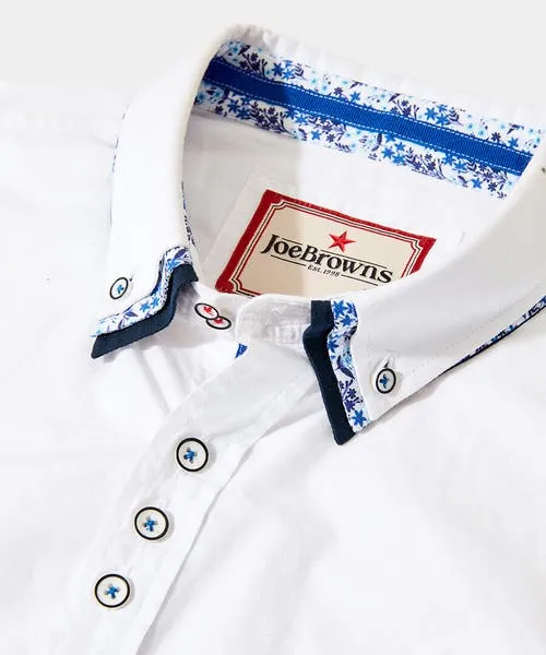 Apparel Shirts Joebrowns Terrific Triple Collar Shirt White Apparel Shirts Joebrowns Terrific Triple Collar Shirt White