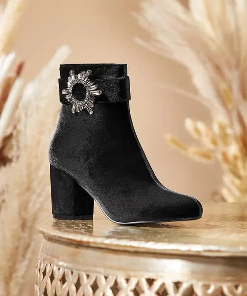 Apparel Shoes Sandals and Boots Joebrowns The Night Is Yours Velvet Boots Black