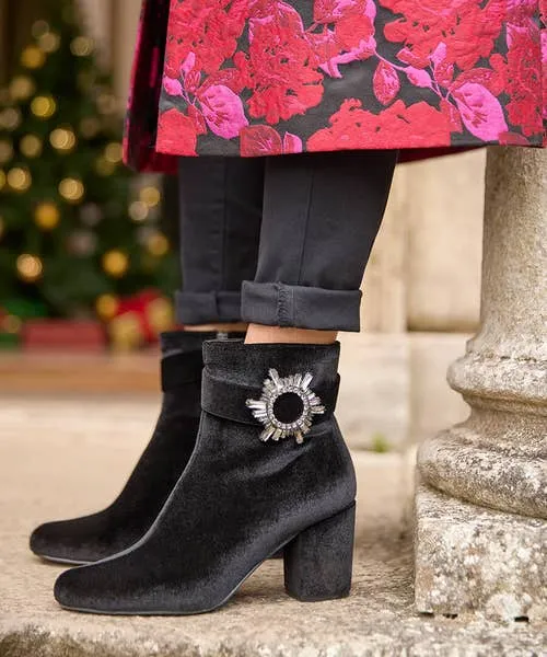 Apparel Shoes Sandals and Boots Joebrowns The Night Is Yours Velvet Boots Black Apparel Shoes Sandals and Boots Joebrowns The Night Is Yours Velvet Boots Black