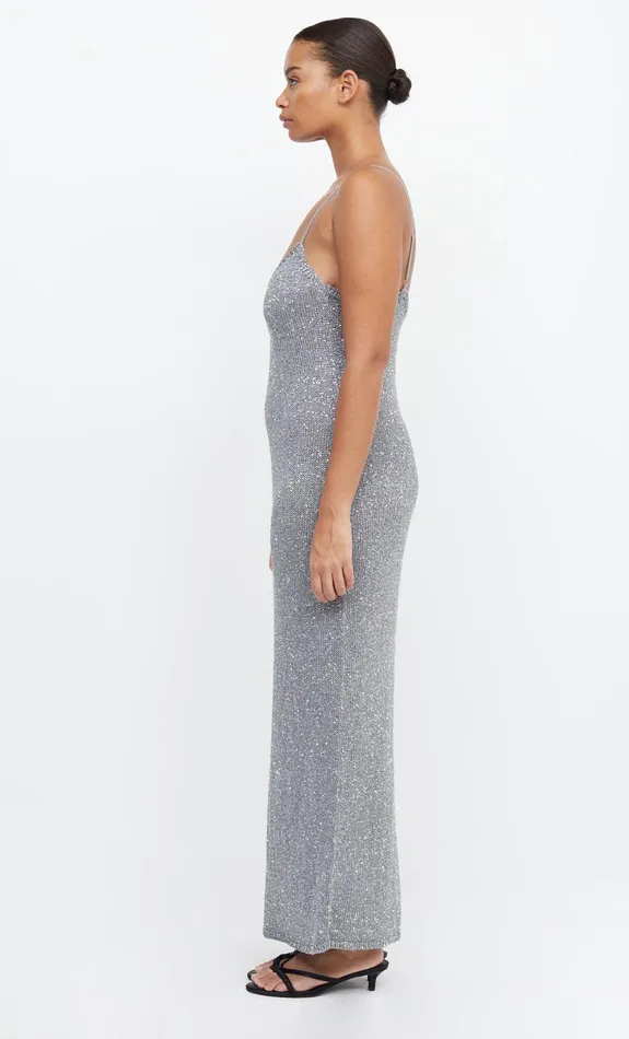 Bec Bridge Prom Dresses Women SADIE SEQUIN KNIT SLIP DRESS 8211 CHARCOAL
