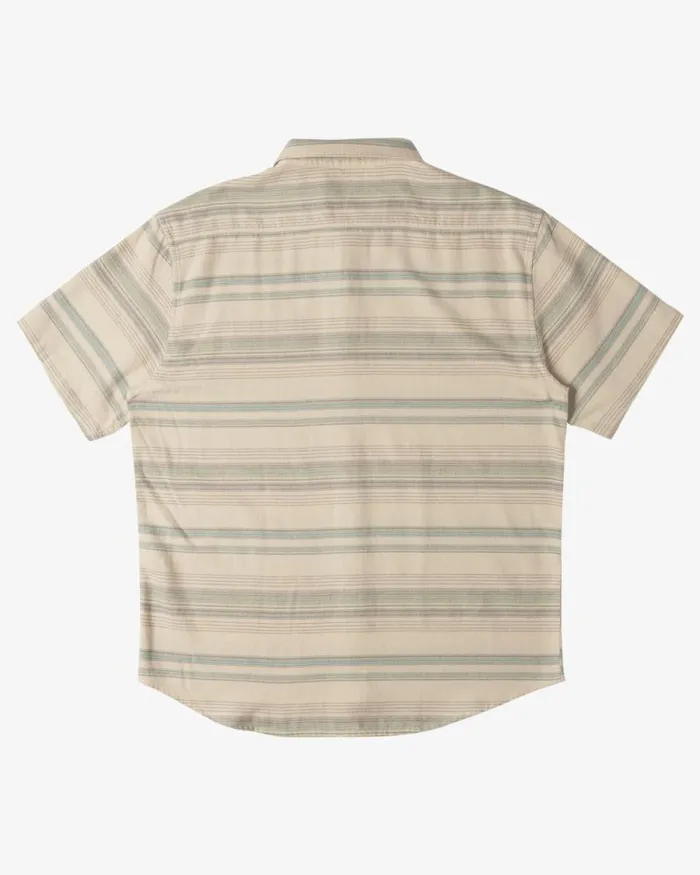 Billabong Boys039 Tops Boys All Day Stripe Short Sleeve Shirt Cream 8211 Men