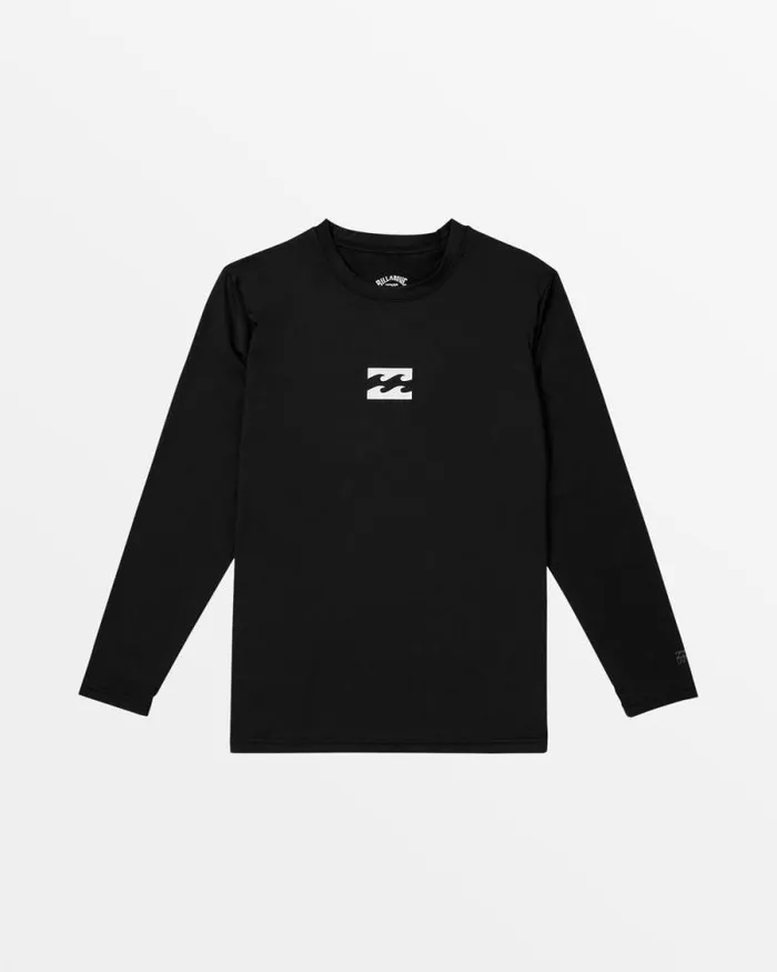 Billabong Boys039 Tops Boys All Day Wave Long Sleeve Shirt Black 8211 Men