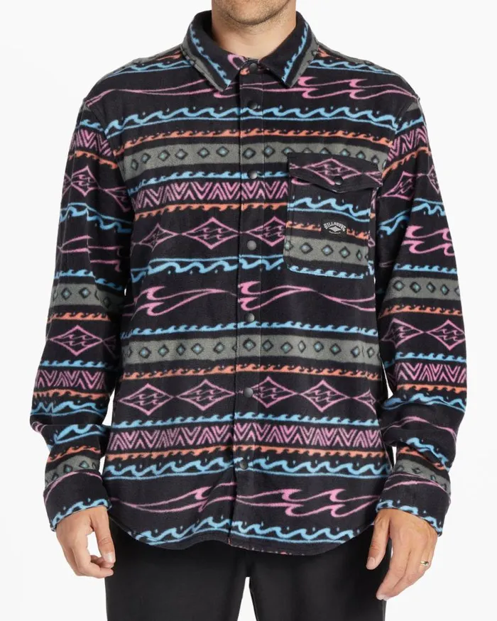 Billabong Flannels ADiv Furnace Long Sleeve Flannel Shirt Purple Ash 8211 Men