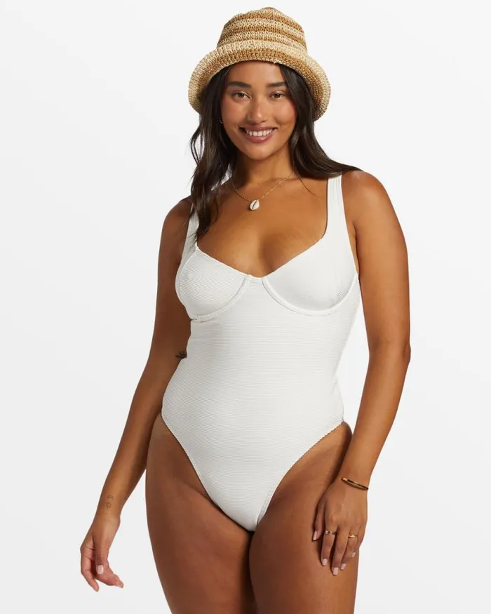 Billabong One Pieces Tanlines Emma Underwire OnePiece Swimsuit Salt Crystal 8211 Women