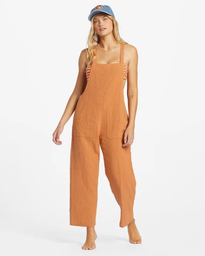 Billabong Rompers and Jumpsuits Pacific Time Jumpsuit Toffee 8211 Women