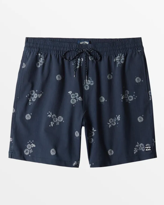 Billabong Short Length 16034 8211 175034 Sundays Layback 17034 Swim Trunks Denim Blue 8211 Men