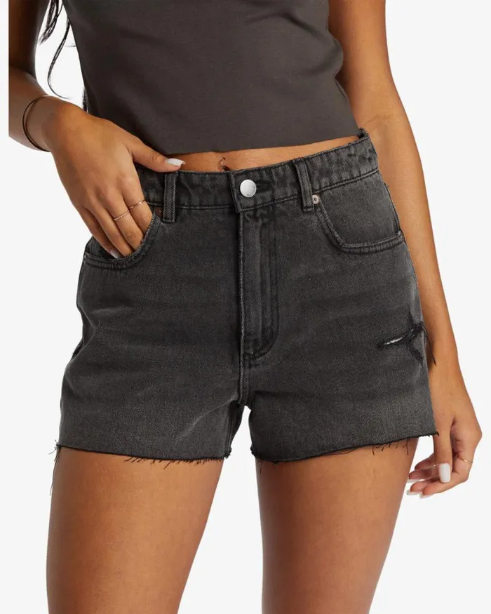 Billabong Shorts High Tides Denim Shorts Fade To Black 8211 Women Billabong Shorts High Tides Denim Shorts Fade To Black 8211 Women