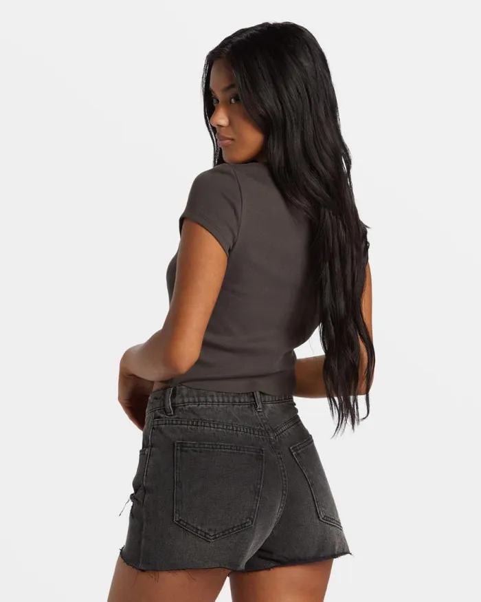 Billabong Shorts High Tides Denim Shorts Fade To Black 8211 Women Billabong Shorts High Tides Denim Shorts Fade To Black 8211 Women