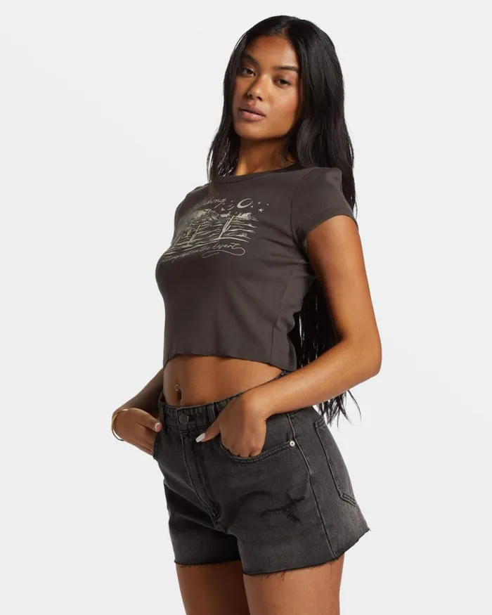 Billabong Shorts High Tides Denim Shorts Fade To Black 8211 Women Billabong Shorts High Tides Denim Shorts Fade To Black 8211 Women