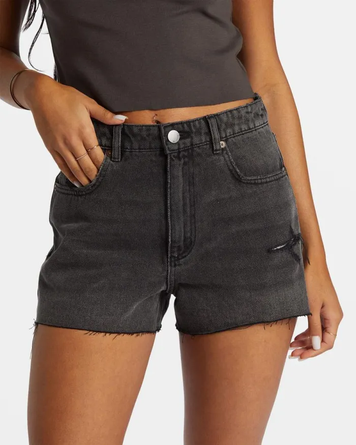 Billabong Shorts High Tides Denim Shorts Fade To Black 8211 Women Billabong Shorts High Tides Denim Shorts Fade To Black 8211 Women