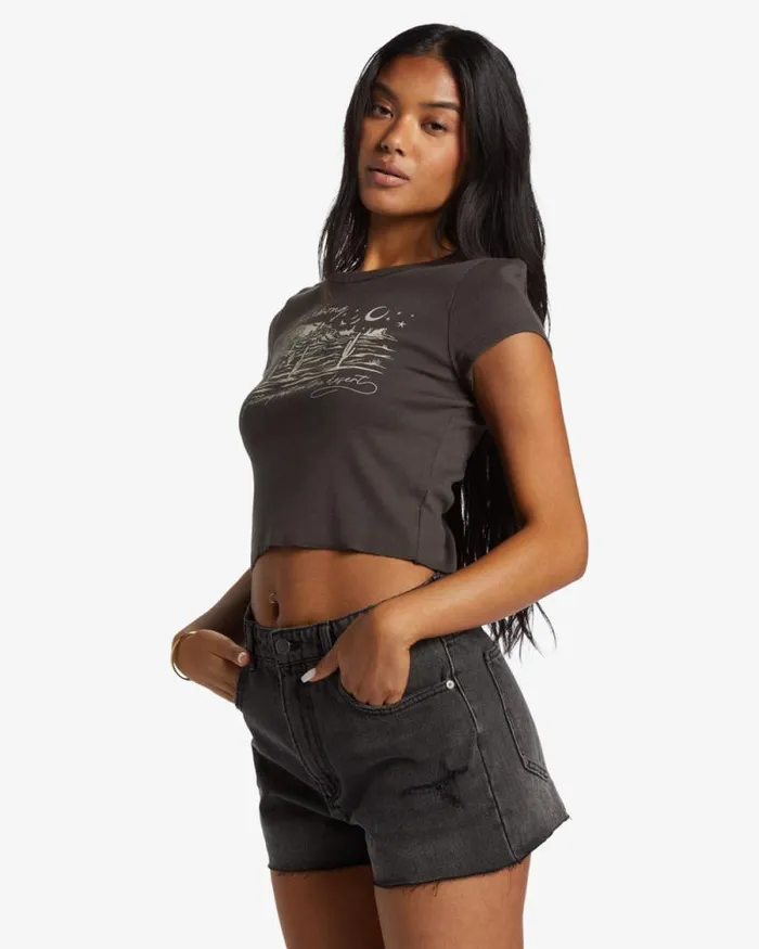 Billabong Shorts High Tides Denim Shorts Fade To Black 8211 Women Billabong Shorts High Tides Denim Shorts Fade To Black 8211 Women