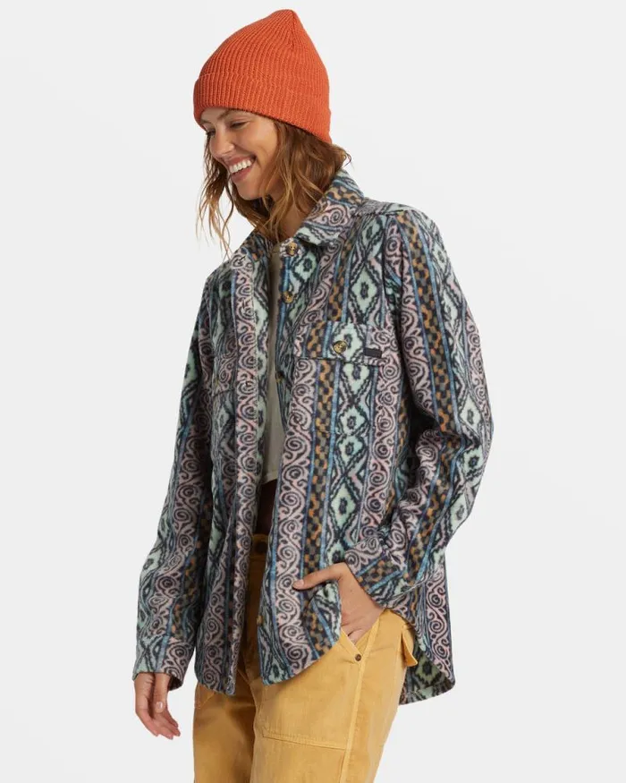 Billabong Sweatshirts and Fleece Forge Fleece Flannel Jacket Dusty Peach 8211 Women Billabong Sweatshirts and Fleece Forge Fleece Flannel Jacket Dusty Peach 8211 Women