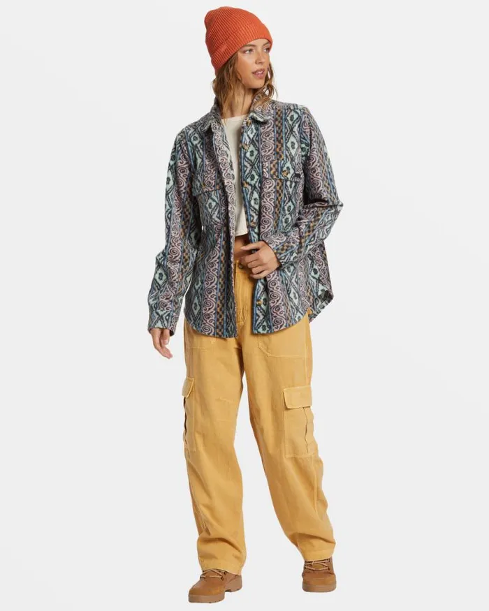 Billabong Sweatshirts and Fleece Forge Fleece Flannel Jacket Dusty Peach 8211 Women Billabong Sweatshirts and Fleece Forge Fleece Flannel Jacket Dusty Peach 8211 Women