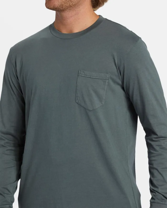 Billabong TShirts Essential Long Sleeve Tshirt Slate Green 8211 Men Billabong TShirts Essential Long Sleeve Tshirt Slate Green 8211 Men