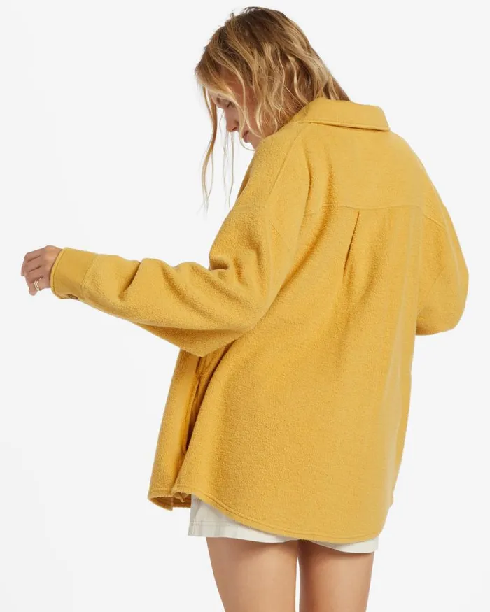 Billabong Tops Anytime Shacket Oversized ButtonThrough Jacket Wild Honey 8211 Women Billabong Tops Anytime Shacket Oversized ButtonThrough Jacket Wild Honey 8211 Women