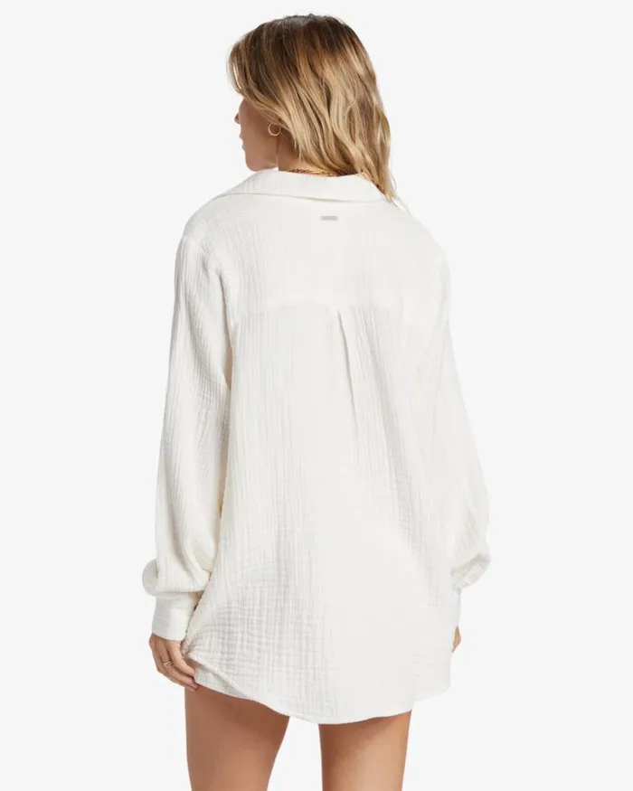 Billabong Tops Swell Shirt Shirt Salt Crystal 8211 Women Billabong Tops Swell Shirt Shirt Salt Crystal 8211 Women