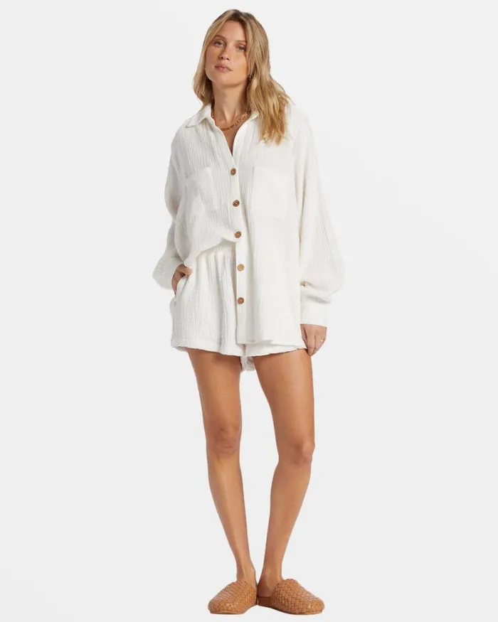 Billabong Tops Swell Shirt Shirt Salt Crystal 8211 Women Billabong Tops Swell Shirt Shirt Salt Crystal 8211 Women