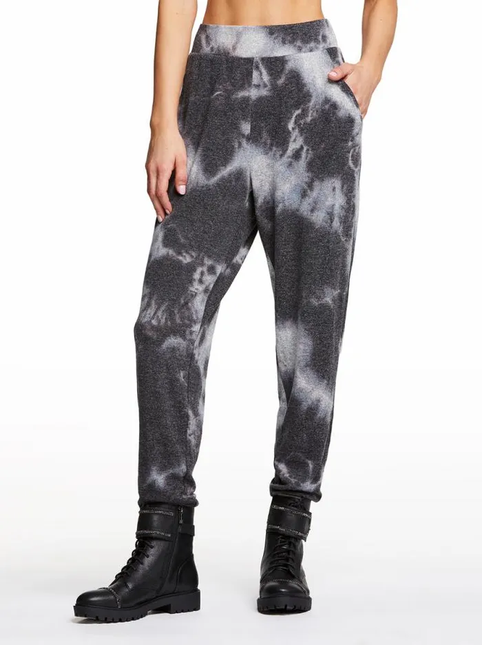 Bottoms Clothing Jessica Simpson Riya Tie Dye Pant In Black Tie Dye