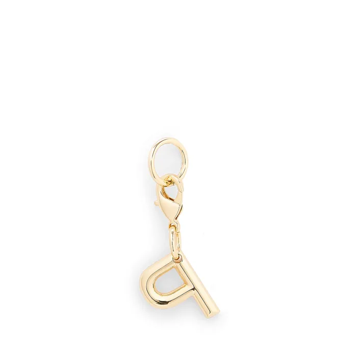 Charm Letter P Gold Color Women Lancel Key Ring Charm Letter P Gold Color Women Lancel Key Ring