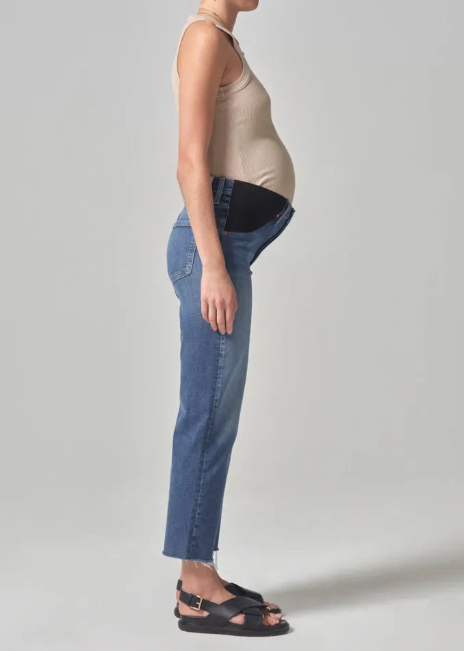 Citizens Of Humanity Maternity Florence Wide Straight In Blue Lotus Women Maternity