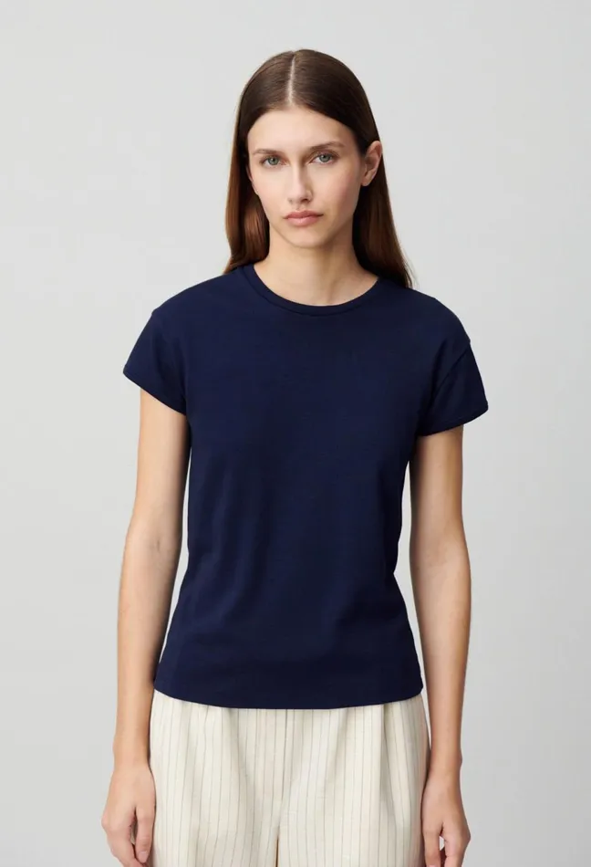 Claudie Pierlot Cp Cotton TShirt Navy Women TShirts Claudie Pierlot Cp Cotton TShirt Navy Women TShirts
