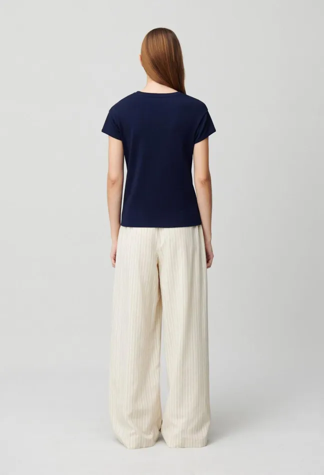 Claudie Pierlot Cp Cotton TShirt Navy Women TShirts Claudie Pierlot Cp Cotton TShirt Navy Women TShirts