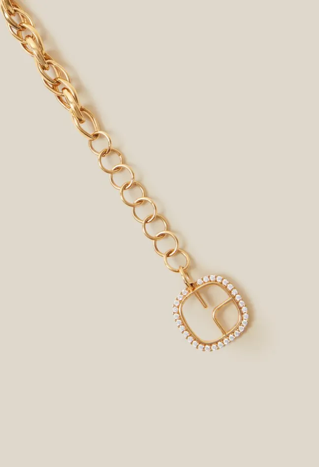 Claudie Pierlot Gold Chain Bracelet With Cp Logo Light Gold Women Jewellery And Scrunchies