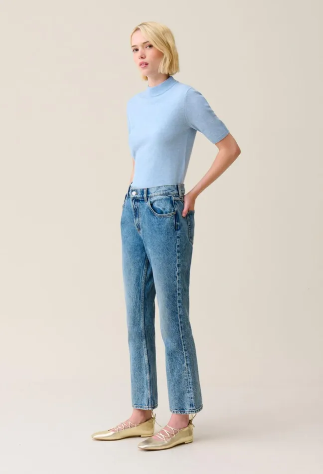 Claudie Pierlot Jean Louis Light Flare Jeans Denim Very Light Blue Women Jeans And Trousers Claudie Pierlot Jean Louis Light Flare Jeans Denim Very Light Blue Women Jeans And Trousers