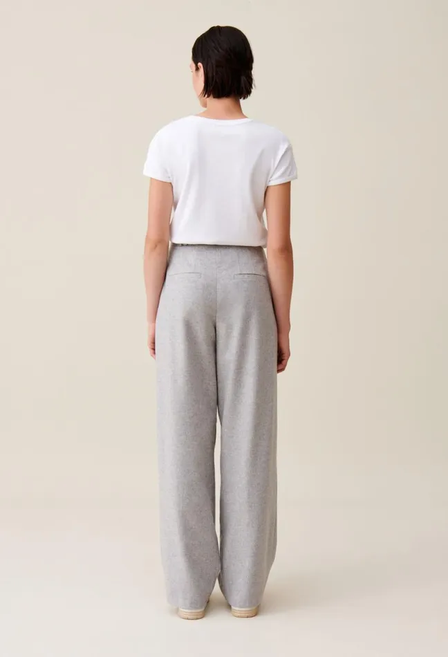 Claudie Pierlot Light Grey WideKnit Trousers Light Grey Women Jeans And Trousers Claudie Pierlot Light Grey WideKnit Trousers Light Grey Women Jeans And Trousers