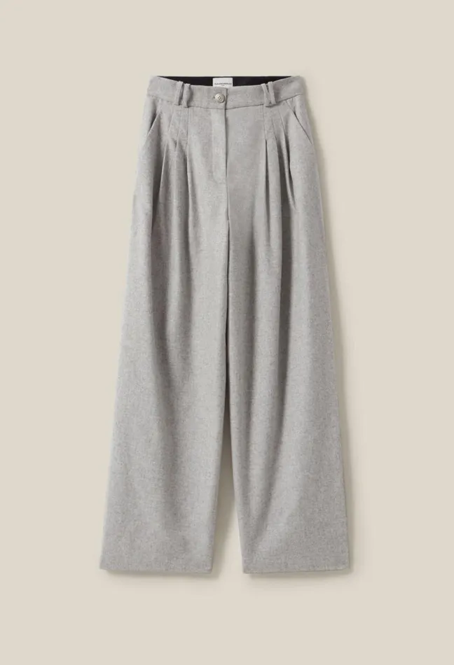Claudie Pierlot Light Grey WideKnit Trousers Light Grey Women Jeans And Trousers Claudie Pierlot Light Grey WideKnit Trousers Light Grey Women Jeans And Trousers