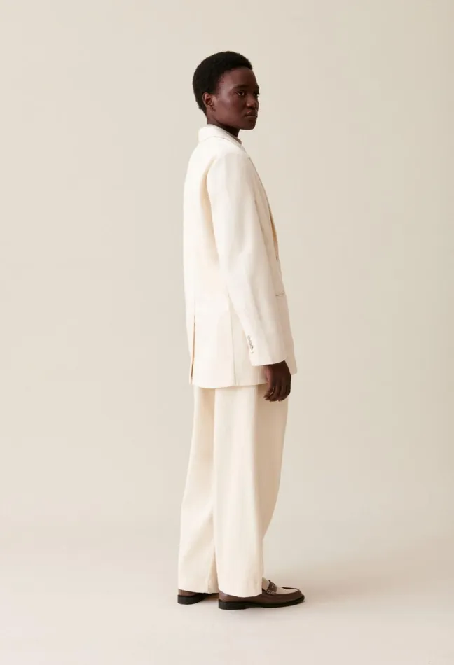 Claudie Pierlot Oversized Denim Blazer Light Beige Women Blazers Claudie Pierlot Oversized Denim Blazer Light Beige Women Blazers