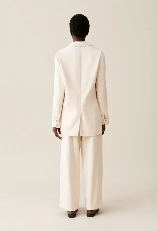 Claudie Pierlot Oversized Denim Blazer Light Beige Women Blazers Claudie Pierlot Oversized Denim Blazer Light Beige Women Blazers
