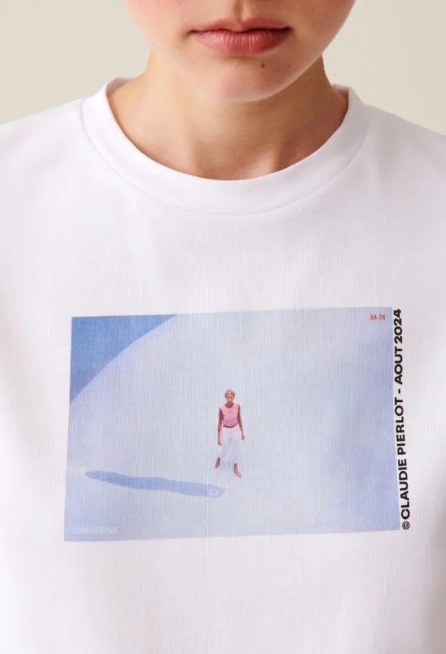 Claudie Pierlot TShirt Of The Month 8211 290824 Ecru Women TShirts