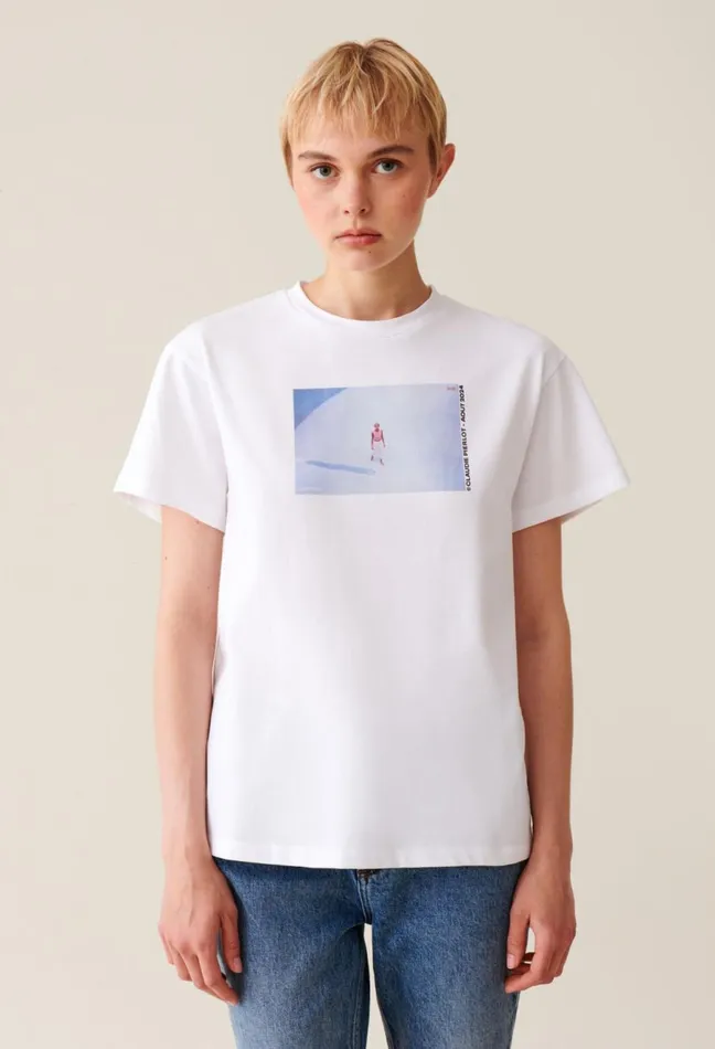 Claudie Pierlot TShirt Of The Month 8211 290824 Ecru Women TShirts Claudie Pierlot TShirt Of The Month 8211 290824 Ecru Women TShirts