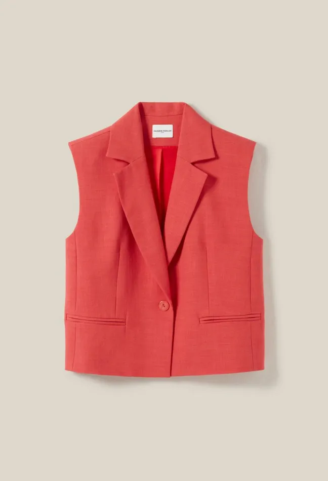 Claudie Pierlot Terracotta Tailored Jacket Terracotta Women Blazers Claudie Pierlot Terracotta Tailored Jacket Terracotta Women Blazers