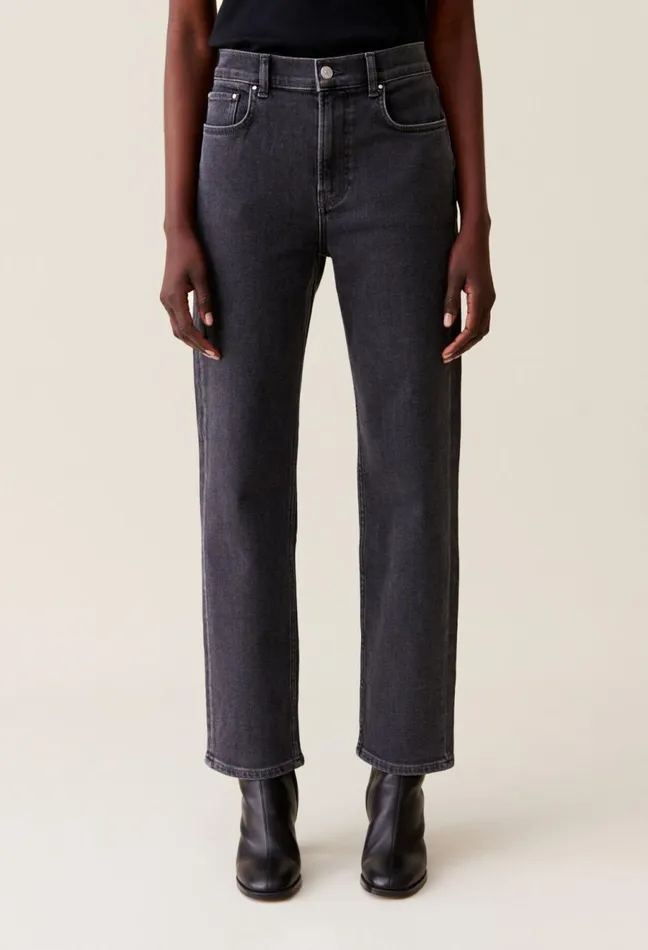 Claudie Pierlot Toto Slim Jeans Charcoal Grey Anthracite Women Jeans And Trousers