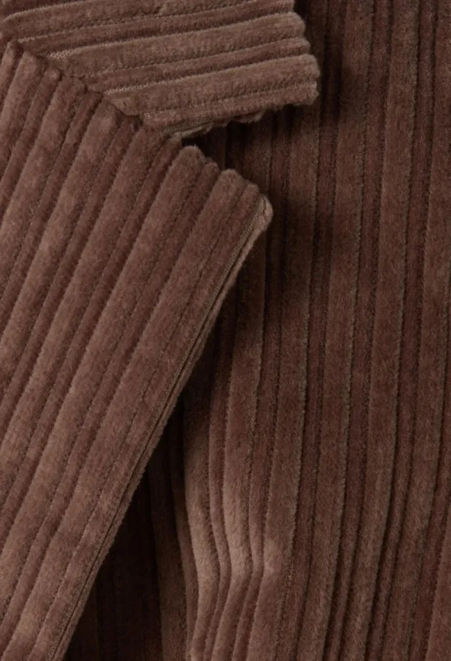 Claudie Pierlot Velvet Fitted Jacket Taupe Women Blazers Claudie Pierlot Velvet Fitted Jacket Taupe Women Blazers
