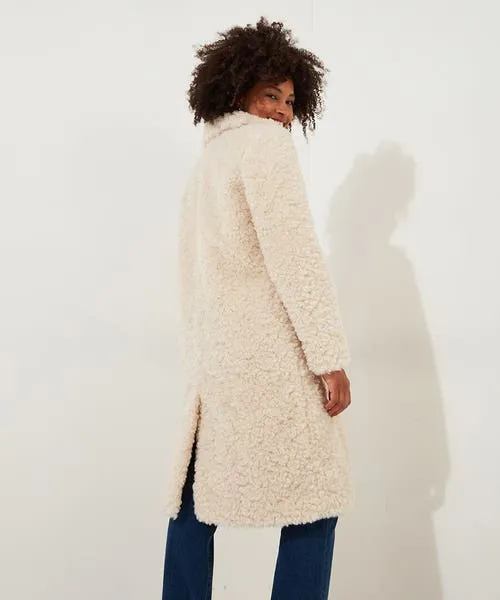 Coats and Jackets Joebrowns Apparel Cosy Up Furry Coat Cream Coats and Jackets Joebrowns Apparel Cosy Up Furry Coat Cream