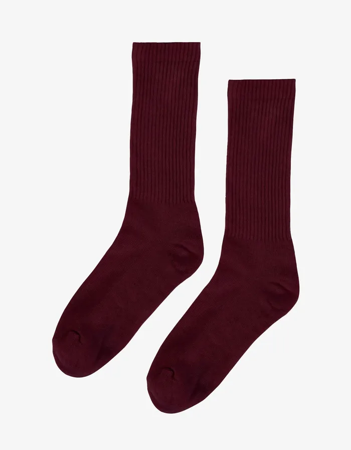 Colorfulstandard Organic Active Sock 8211 Oxblood Red Men Socks