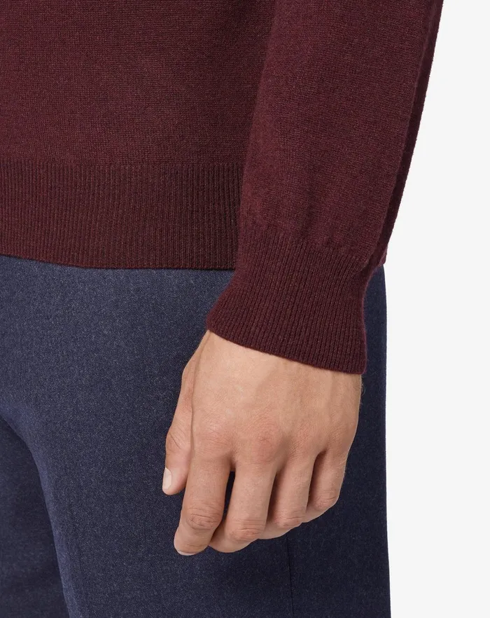 Corneliani Knitwear Wool And Cashmere Crew Neck In Burgundy 8211 Men