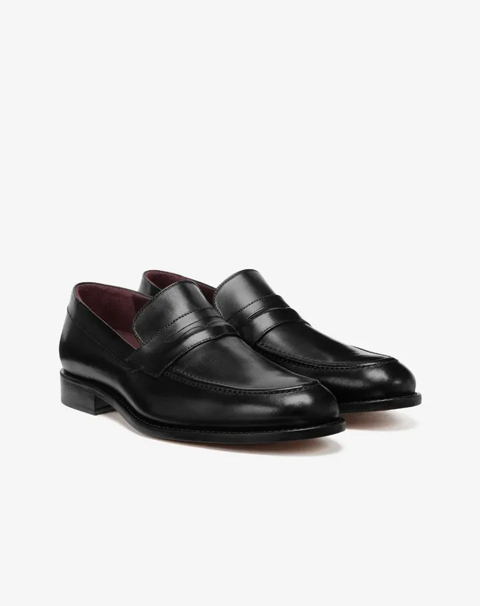 Corneliani Shoes Black Calfskin Slip Ons 8211 Men