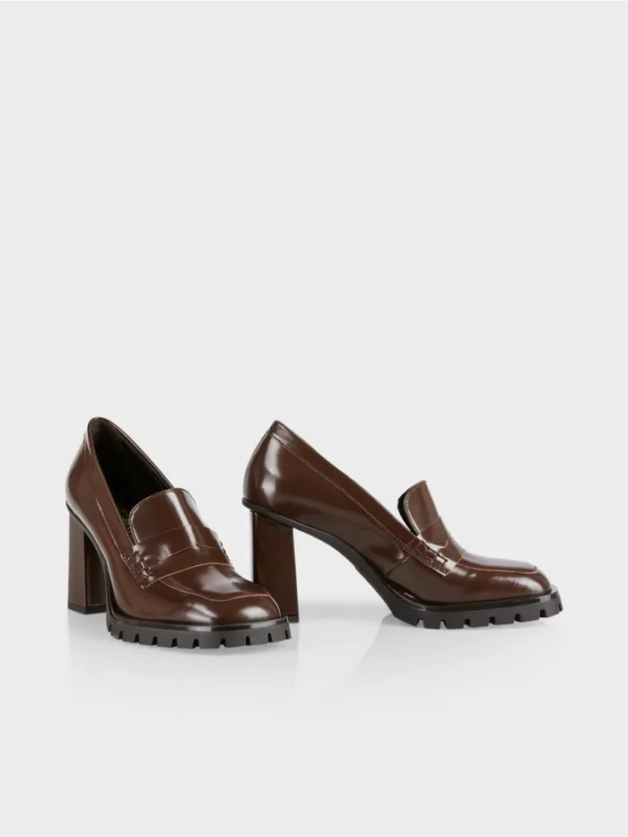 Damen Marc Cain Schuhe Pumps Mit Blockabsatz Dark Wood