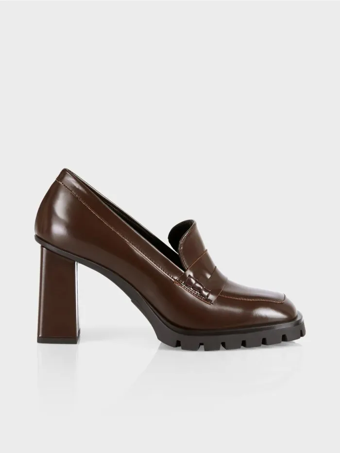 Damen Marc Cain Schuhe Pumps Mit Blockabsatz Dark Wood